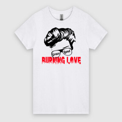 Grace Land Burning Love Logo Tee (Women's Dark on Lights) Thumbnail
